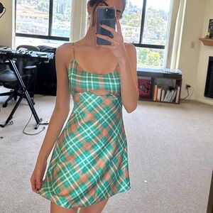 Satin retro mini dress